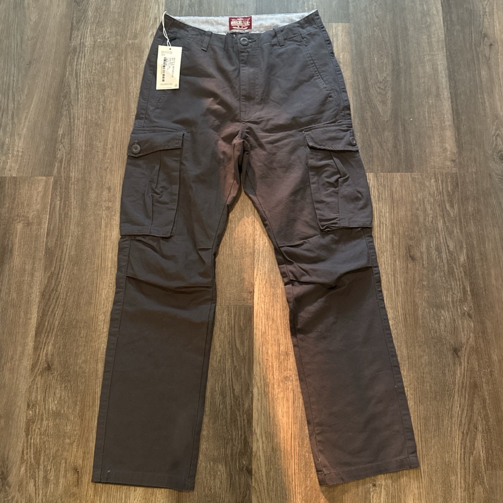 Men's Gray Matchstick Cargo Pants
